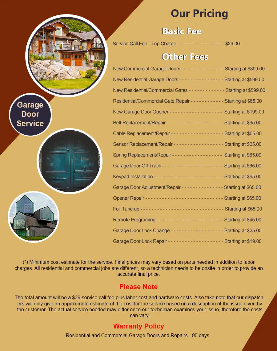 5 Star Garage Doors Jacksonville, FL 904-717-2379 - pricelist6